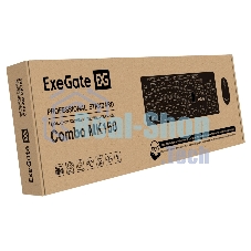 Комплект клавиатура+мышь ExeGate MK150 проводной, USB, 1200 DPI, чёрный