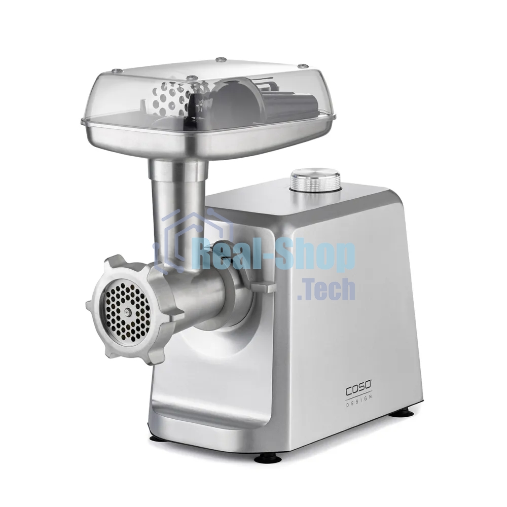 Мясорубка электрическая CASO FW 2500 серебристый, 2500 Вт, 2.5 кг/мин, реверс, защита от перегрузки, насадки - 5