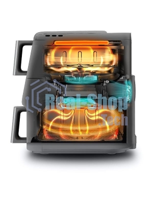 Аэрогриль Centek CT-3107 серый, 2800 Вт, 10 л, сенсор, 10 программ