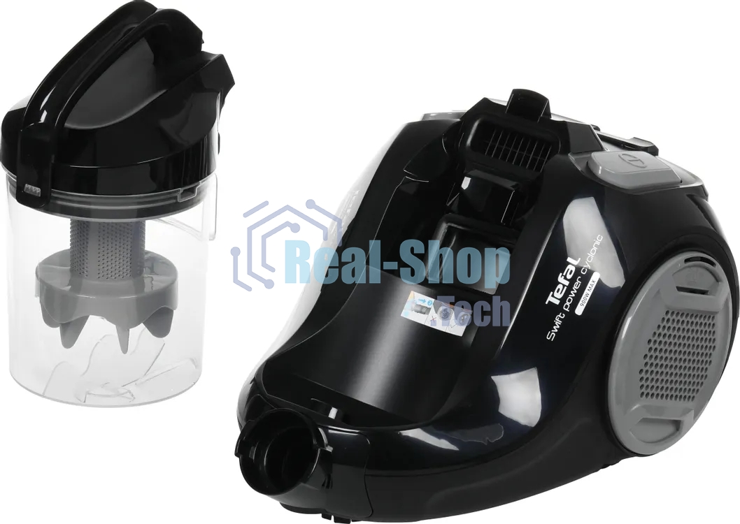 Пылесос Tefal TW2925EA черный, 750/2100 Вт, уборка сухая, пылесборник контейнер 1.2 л