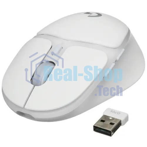 Мышь беспроводная Logitech G705 белый, 8200 dpi, радиоканал, Bluetooth, USB, кнопки - 6