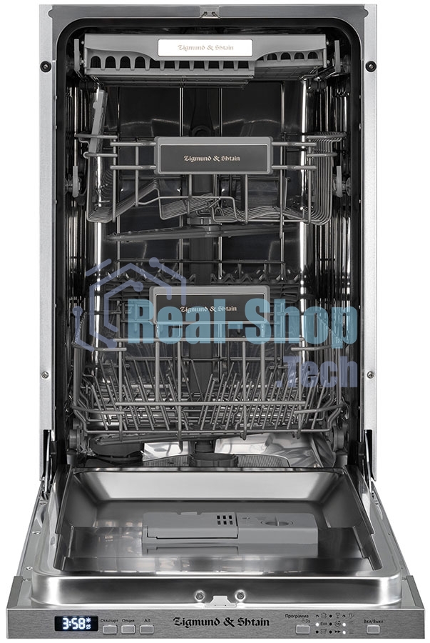 Встраиваемая посудомоечная машина Zigmund & Shtain DW 301.4, серый, 44.8 см, 11 компл., 49 дБ, класс A++