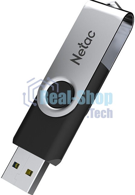 Флешка USB Netac U505 (NT03U505N-256G-32BK), 256Gb, USB 3.0, R/W 110/45, черный/серебристый