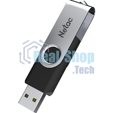Флешка USB Netac U505 (NT03U505N-256G-32BK), 256Gb, USB 3.0, R/W 110/45, черный/серебристый