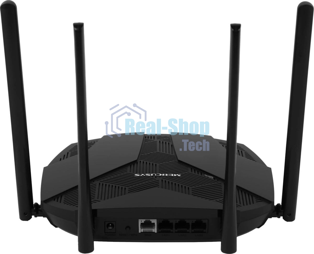 Роутер Mercusys MR70X AX1800 Dual-Band WiFi 6 Router, 574 Mbps at 2.4 GHz + 1201 Mbps at 5 GHz,4× Fixed External Antennas, 3× Gigabit LAN Ports, 1× Gigabit WAN Port, 1024-QAM, OFDMA, Router/Access Point Mode, MU-MIMO, WPA3, TWT, BSS Color