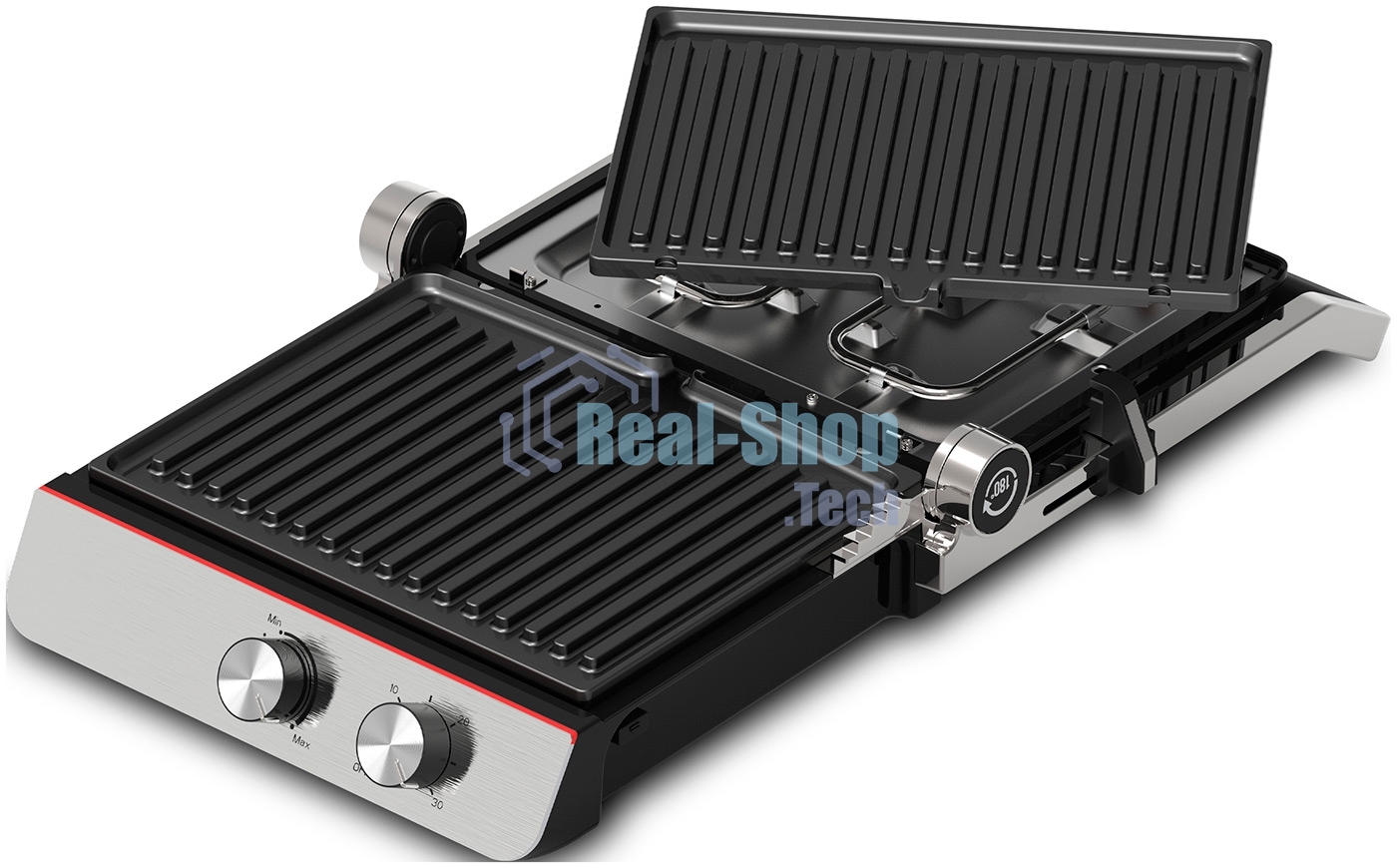 Гриль электрический Zigmund & Shtain ZEG-926 черный/серебристый, 2000 Вт