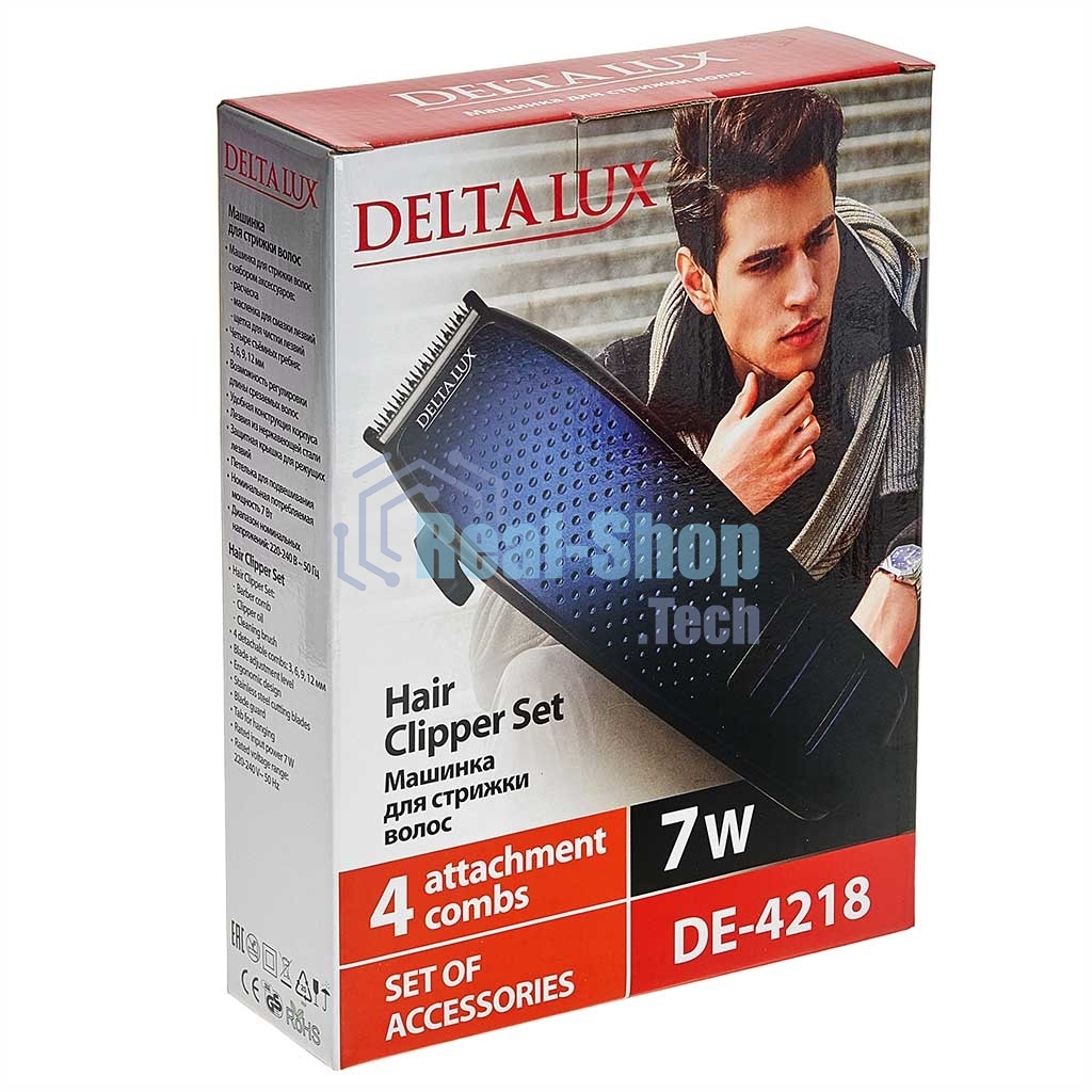 Машинка для стрижки Delta LUX DE-4218 синий