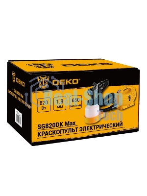 Краскопульт электрический DEKO SG820DK Max, 800 мл, 820Вт
