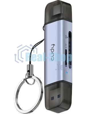 Картридер USB 3.2 Cudy UH200 2порт. серебристый