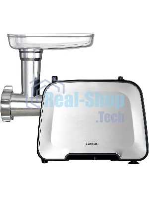 Мясорубка электрическая Centek CT-1604 Комбайн серый, 2200 Вт, 2.2 кг/мин, реверс, защита от перегрузки, насадки - 7