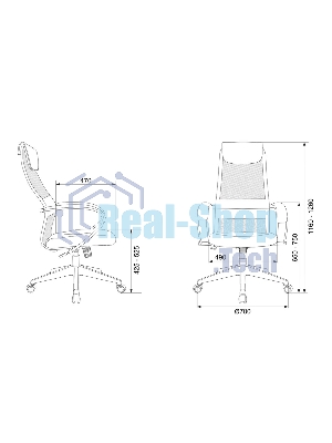 Кресло Бюрократ CH-607 TW-01 черный, сетка, подголовник