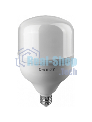Лампа светодиодная ОНЛАЙТ 82904 OLL-T125-50-230-840-E27Е40 высокомощная 50 Вт 4000К нейтр. белый E27/E40 3500 лм 176-264В