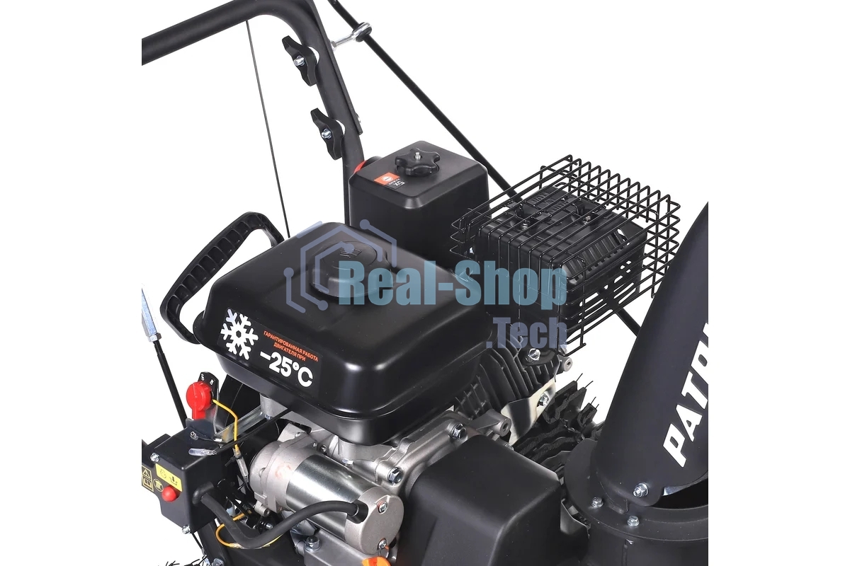 Снегоуборщик PATRIOT PS 707 E, Двигатель 7л.с до -25 °С; 212 сс; Стартер ручной/220V; LED-фара, Панель c увеличенным диапазоном скоростей 6 вперед/2 назад; Ширина ковша 610мм +100(26