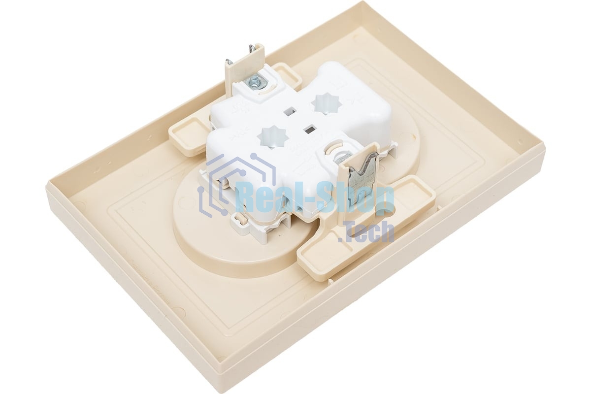 Розетка 2-м СП AtlasDesign 16А IP20 без заземл. защ. шторки в сборе беж. SE ATN000222
