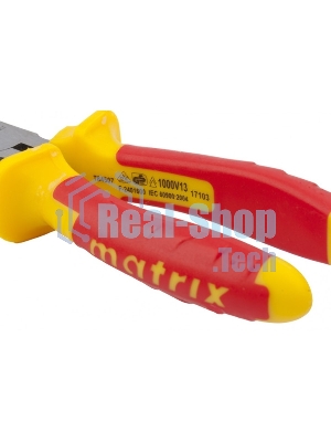 Длинногубцы прямые Matrix Insulated 17103 200 мм, двухкомпонентные рукоятки PROFESSIONAL