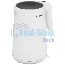 Электрочайник Bosch TWK2M161 белый, 1.7 л, 2400 Вт, скрытый нагревательный элемент