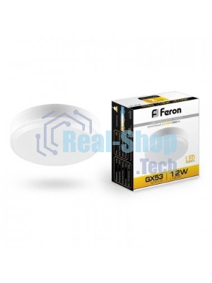 Лампа светодиодная Feron LB-453 12Вт GX53 теплый таблетка