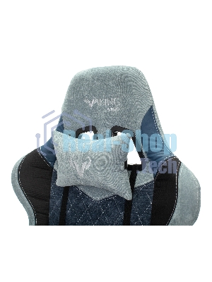 Кресло Бюрократ VIKING 7 KNIGHT BL FABRIC синий, ткань, 120 кг, механизм качания