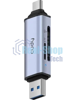 Картридер USB 3.2 Cudy UH200 2порт. серебристый