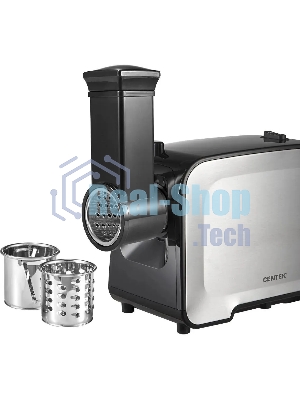 Мясорубка электрическая Centek CT-1604 Комбайн серый, 2200 Вт, 2.2 кг/мин, реверс, защита от перегрузки, насадки - 7