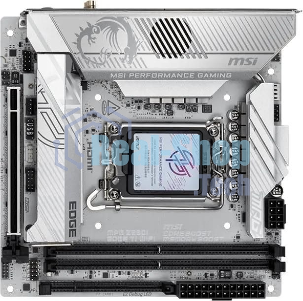 Материнская плата MSI MPG Z890I EDGE TI WIFI, LGA 1851, Intel Z890, 2xDDR5, 2xSATA, 4xM.2, 1xPCIe 5.0 x16, 1xHDMI, 2xThunderbolt 4, 1xUSB-C, 1x 5Gb LAN, 7xUSB-A 10Gbps, 2xUSB-A 5Gbps, 1xUSB-C 20Gbps, 7.1, 2x3.5 мм, TOSLINK, Mini-ITX