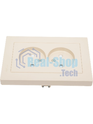 Розетка 2-м СП AtlasDesign 16А IP20 без заземл. защ. шторки в сборе беж. SE ATN000222