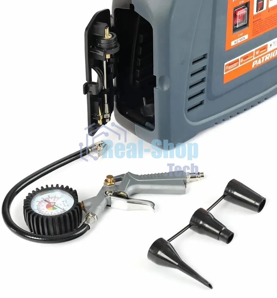 Компрессор поршневой Patriot WO 180K безмасляный 180л/мин 1100Вт синий/черный