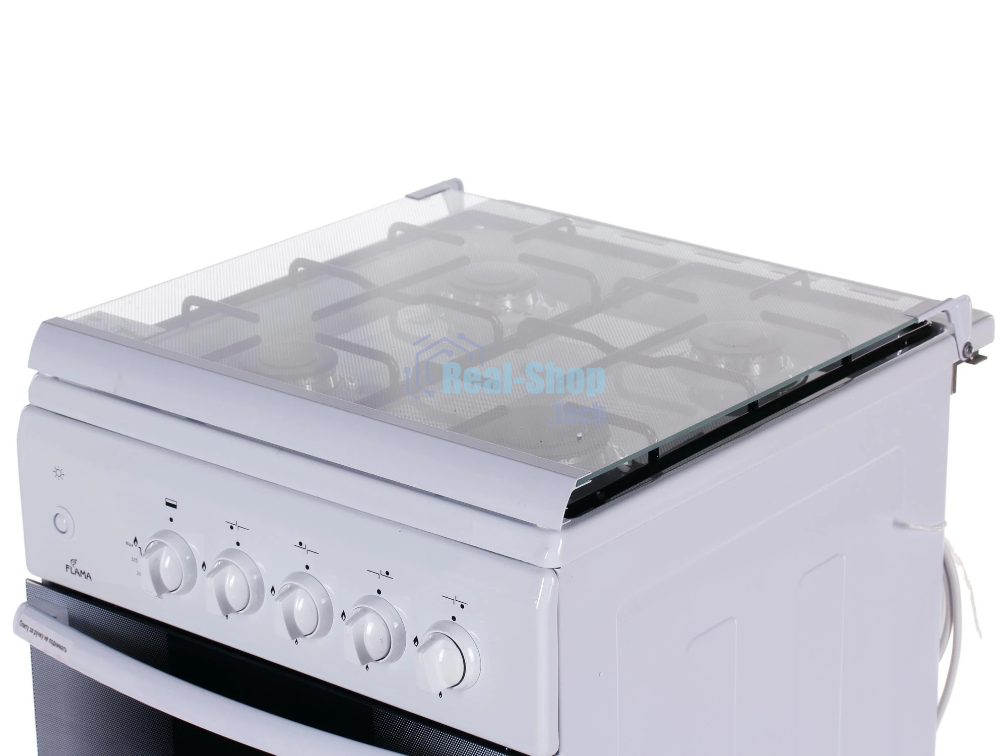 Газовая плита Flama FG 2411 W белый, конфорок 4 шт, духовка 50 л, 50 см x 85 см x 60 см