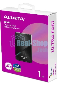 Внешний SSD ADATA USB-C 1Tb EXT. черный SE920-1TCBK
