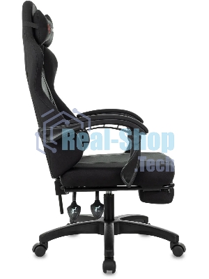 Кресло Zombie Weaver черный, ткань, подголовник, подставка для ног