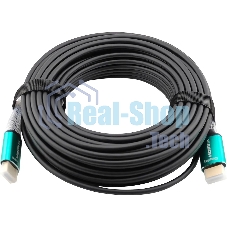 Кабель аудио-видео Cactus CS-HDMI-AOC-2.1-20 HDMI (m)/HDMI (m) 20м. позолоч.конт. черный