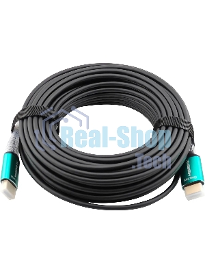 Кабель аудио-видео Cactus CS-HDMI-AOC-2.1-20 HDMI (m)/HDMI (m) 20м. позолоч.конт. черный