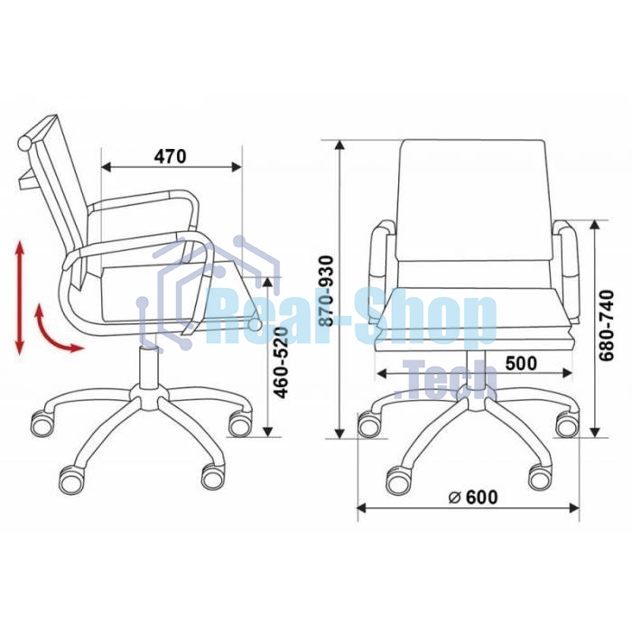 Кресло руководителя Бюрократ CH-993-Low/grey серый, низкая спинка, искусственная кожа, крестовина хромированная