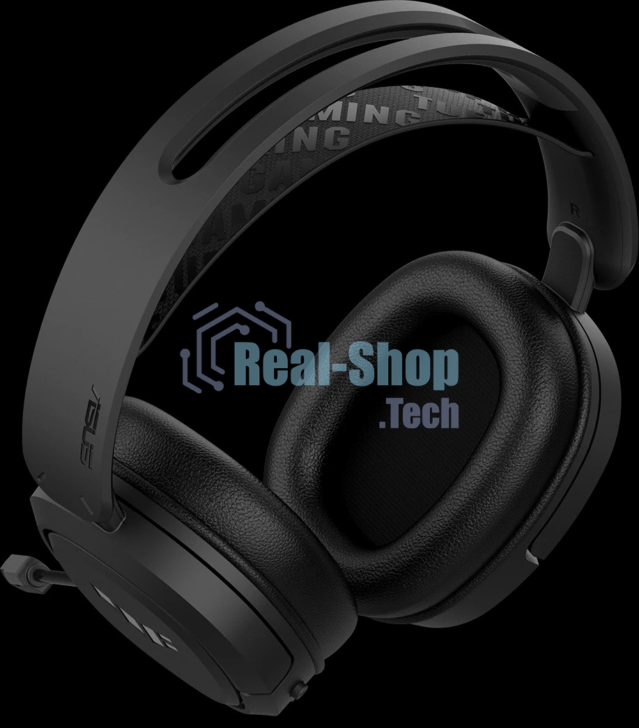Игровые наушники ASUS TUF Gaming H1 WL черные (2.4 ГГц, 7.1 виртуально, 40мм, неодимовые магниты, 32 Ом, 20~20000 Гц, микрофон, USB-C, PC, Mac, PS4, Nintendo Switch, Xbox One, 90YH0391-B3UA00)
