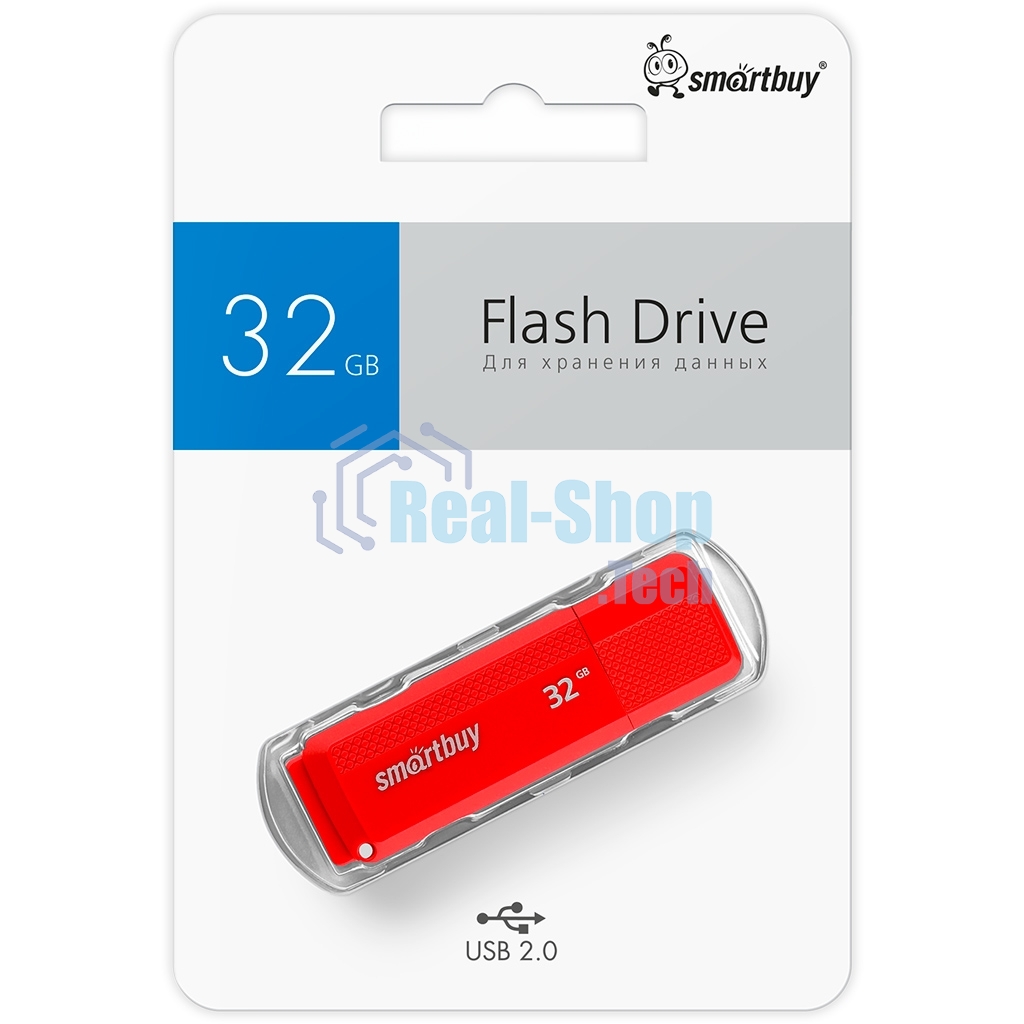 Флешка USB Smartbuy Флешка USB Smartbuy 32 Gb Smartbuy Dock Red (SB32 GbDK-R)
