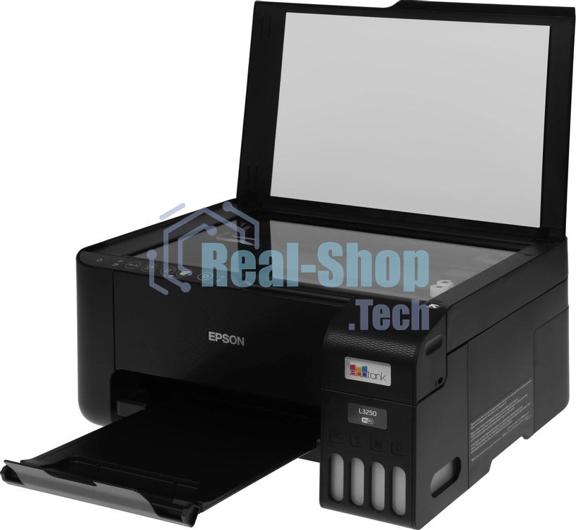 МФУ струйное Epson L3250 (C11CJ67412/C11CJ67418/C11CJ67405/C11CJ67408/C11CJ67503/C11CJ67508/C11CJ67523), A4, цветное, печ. до 33 стр/мин. (ч/б) до 15 стр/мин. (цвет), скан. до 11 стр/мин. (ч/б) 28 стр/мин. (цвет), 1440 x 5760 dpi (печать) 1200x2400dpi (скан.), USB, Wi-Fi
