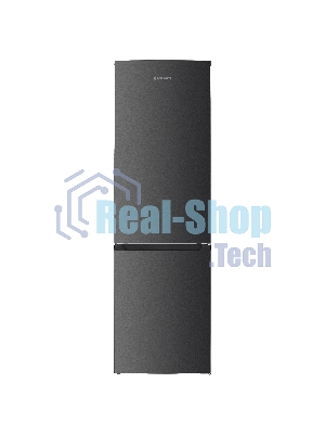 Холодильник Kraft KF-NF293D графит двухкамерный 201/61л морозилка снизу