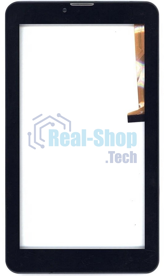 Сенсорное стекло (тачскрин) для Irbis TZ761, черное с рамкой