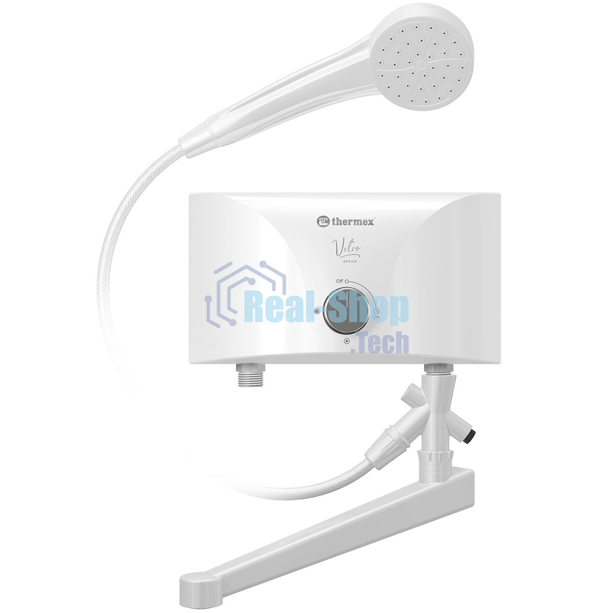 Электроводонагреватель проточный Thermex Vetro 5500 combi