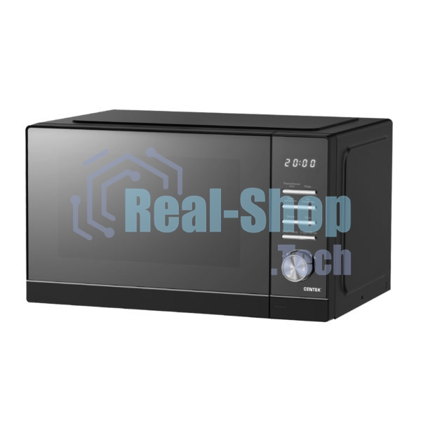 Микроволновая печь Centek CT-1564 черный, 23 л, 800 Вт, кнопки/поворотный механизм