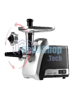 Мясорубка электрическая Galaxy Line GL 2423 черный, 2200 Вт, 2.6 кг/мин, реверс, защита от перегрузки, насадки - 6