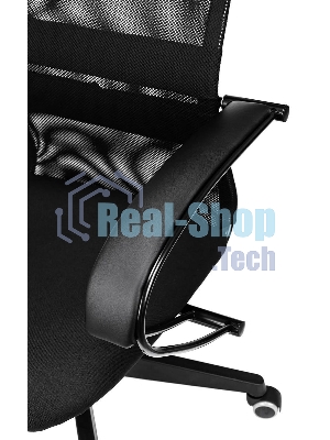 Кресло Бюрократ CH-607 TW-01 черный, сетка, подголовник