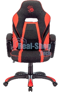 Кресло игровое A4TECH Bloody GC-250, на колесиках, искусственная кожа/ткань, черный/красный