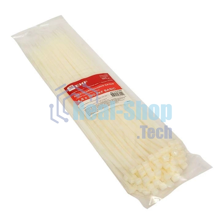 Хомут кабельный 4.8х350 нейл. бел. (уп. 100 шт) EKF plc-c-4.8x350