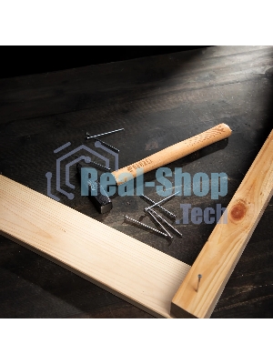 Молоток слесарный Denzel 400 г, кованый квадратный боек, буковая рукоятка