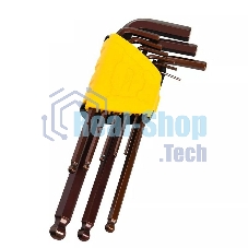 Ключ Deli Набор шестигранных ключей с шаром удлиненных Deli DL230709G 9 шт S2, размеры 1,5,2,2,5,3,4,5,6,8,10мм, пластиковый держатель