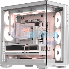 Компьютерный корпус Formula V Line Crystal Z7 PA White, ATX, TYPE-C*1, USB3.0*1, Front+Side Glass, SIDE 3x PERFORMANCE ARGB, REAR 2x PERFORMANCE ARGB