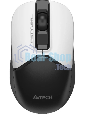 Мышь беспроводная A4Tech Fstyler FG12S белый/черный, 1200 dpi, радиоканал, USB, кнопки - 3
