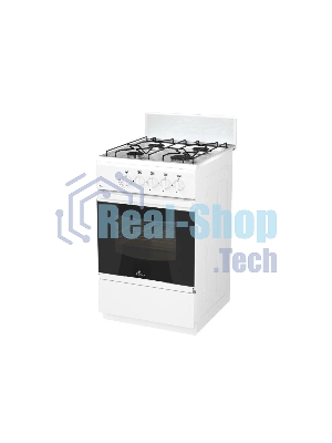 Газовая плита Flama RG 24011 W белый, конфорок 4 шт, духовка 50 л, 50 см x 85 см x 60 см