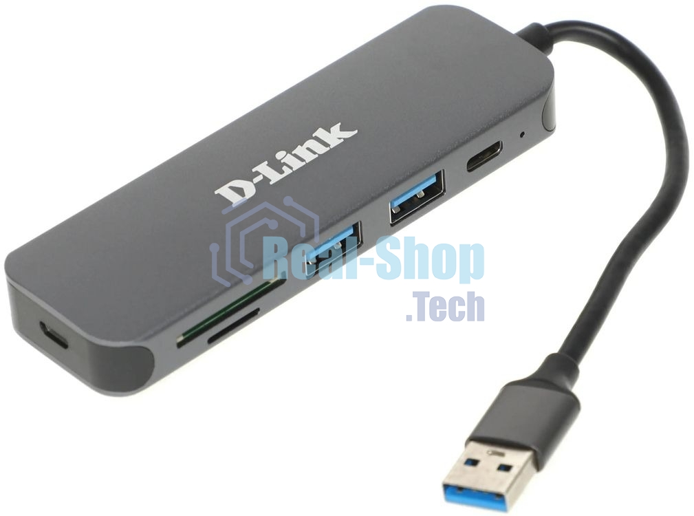 USB-концентратор D-Link DUB-1325/A2A, USB 3.0, USB 3.0, SD/microSD, USB